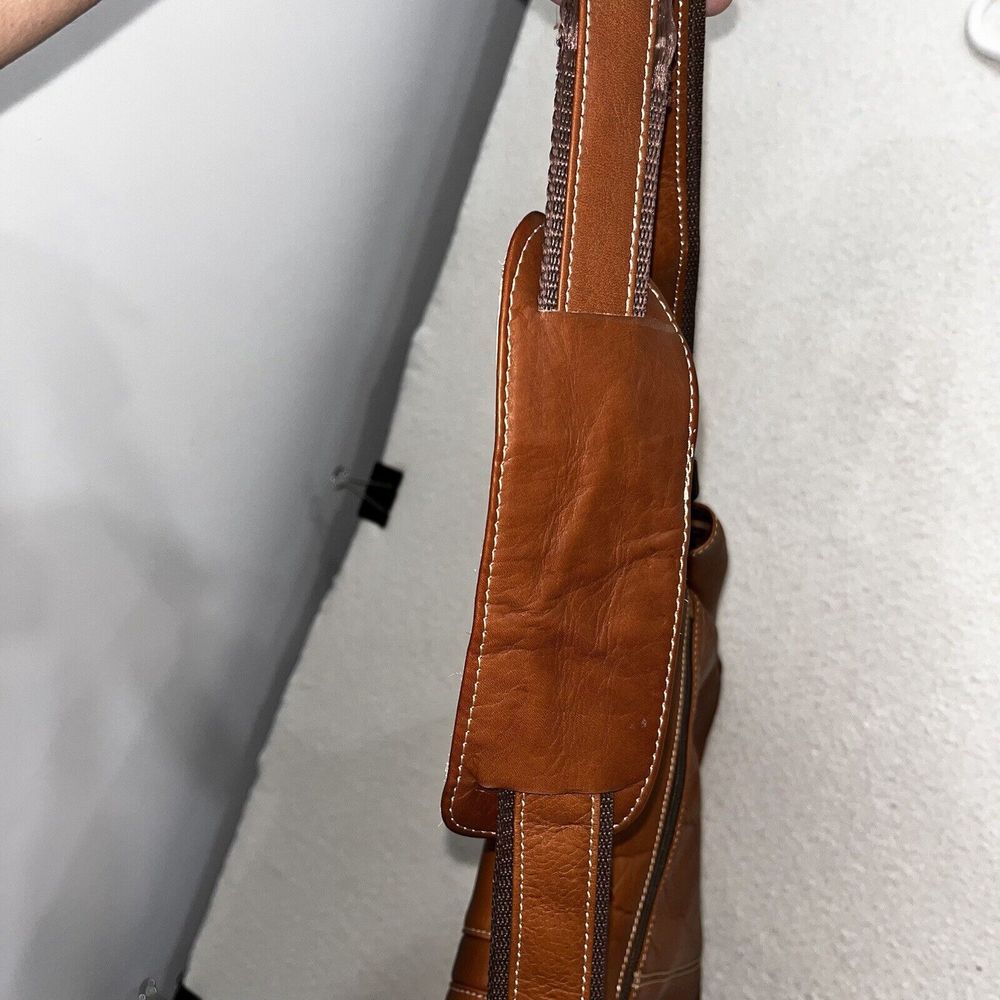 Latico Natural Leather LARGE Messenger Bag Laptop Unisex Men Brown - Picture 13 of 13